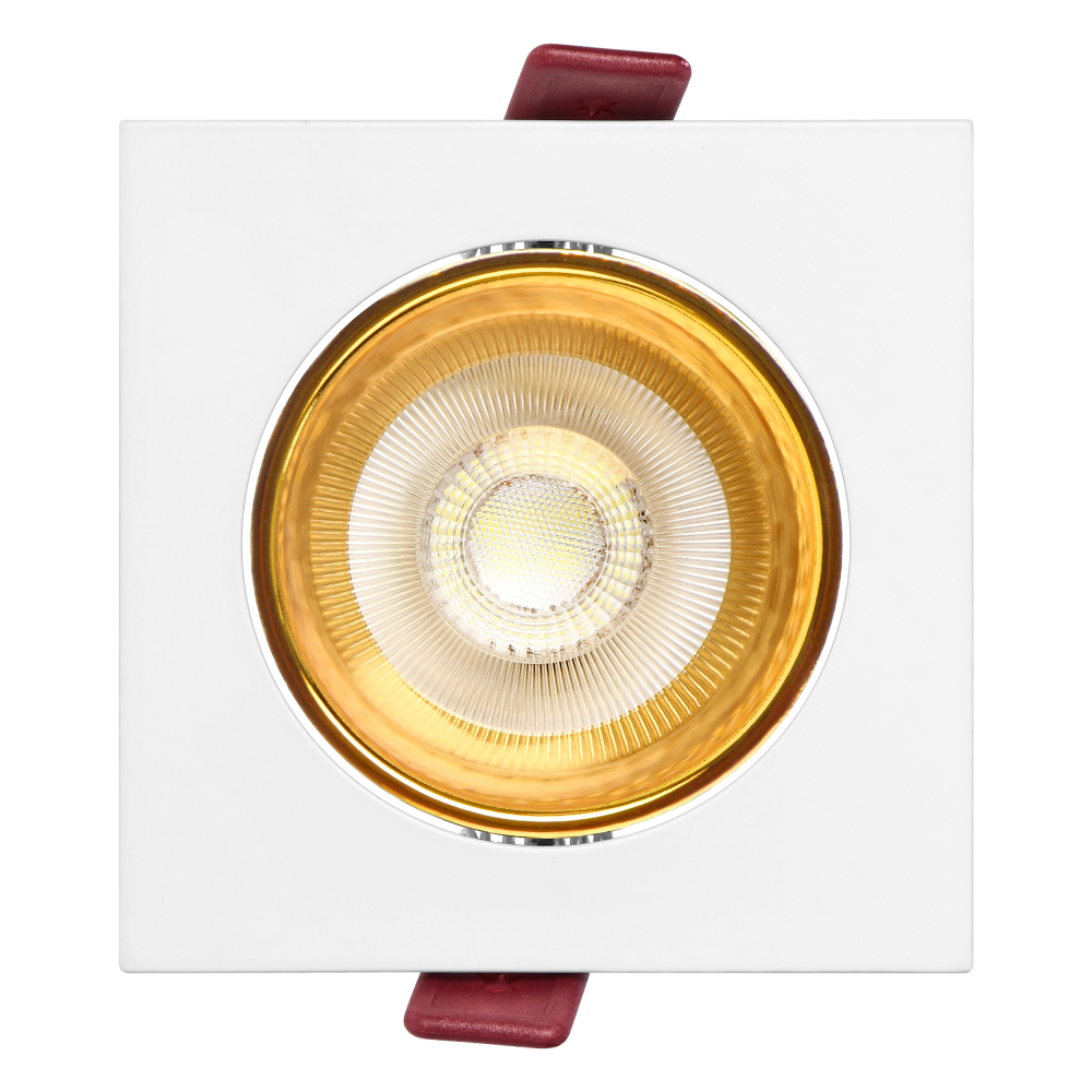 FONDI SC decorative frame for spotlight, MR16/GU10 max. 50W, square, fixed, aluminium, white-gold